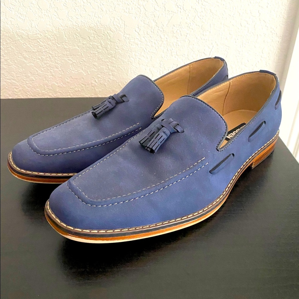 COPY - Blue Suede Tassel Loafers-new